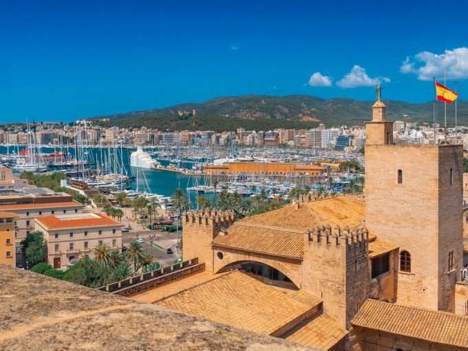 Panoramic View from Cathedral of Palma, Spain